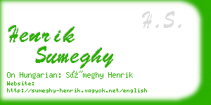 henrik sumeghy business card